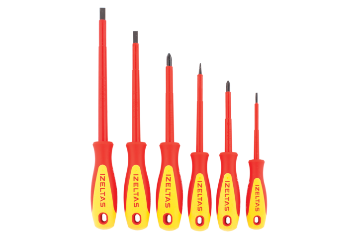 1000V İzoleli Elektrikçi Tornavida Seti (6 Parça) -  1
