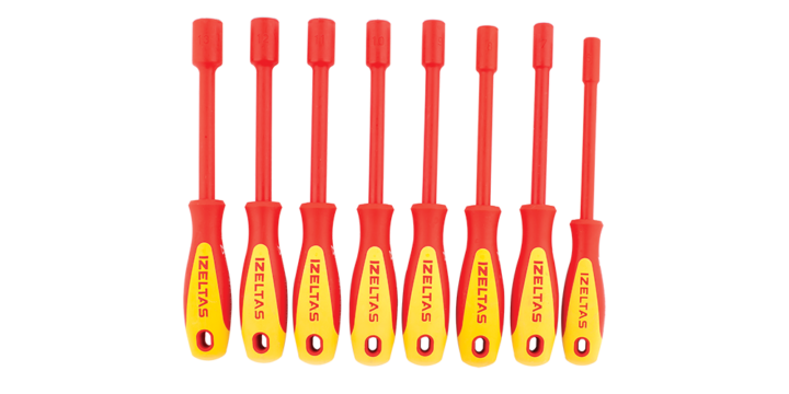 1000V Süngüsü İzoleli Lokma Uçlu Tornavida Takımı (8 Parça) -  8