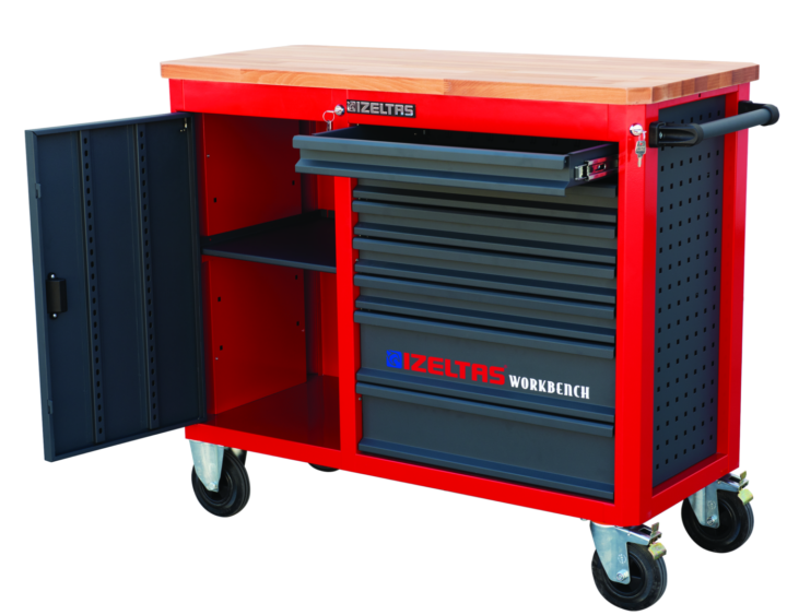 Takım Dolabı Ahşap Üst Tablalı Workbench (7 Çekmeceli) -