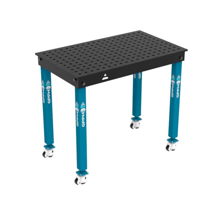 GPPH BASİC Kaynak Masası Tekerlek Ayaklı Ø16 Delikli 50X50 Izgara Yüzeyli