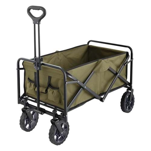 Vagon Tipi Kamp Çok Amaçlı Katlanır Yük-Koli Taşıma Servis Arabası