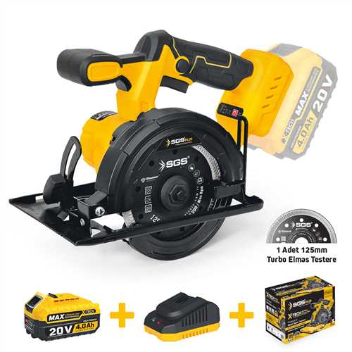 SGS5540 AKÜLÜ GRANİT&MERMER KESME MAKİNESİ SETİ 125 MM 1*4.0 Ah (KÖMÜRSÜZ MOTOR)